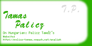 tamas palicz business card